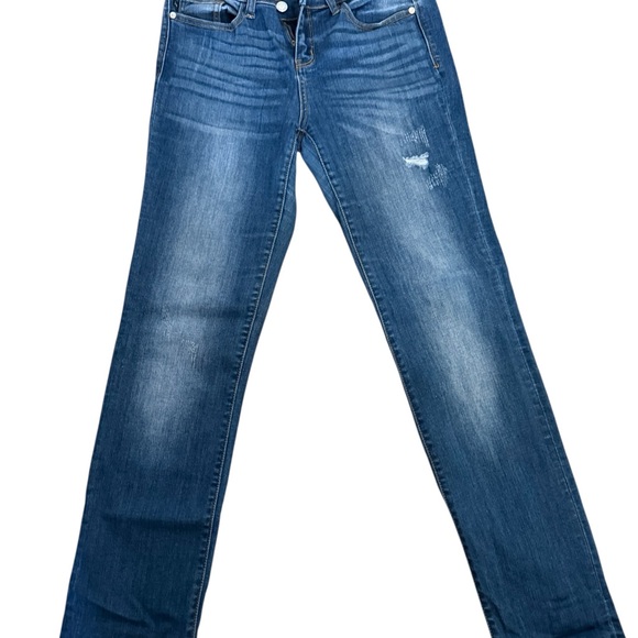 Judy Blue Denim - Judy Blue Distressed Straight Leg Jeans - Blue